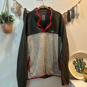 L.L bean fleece button snap jacket